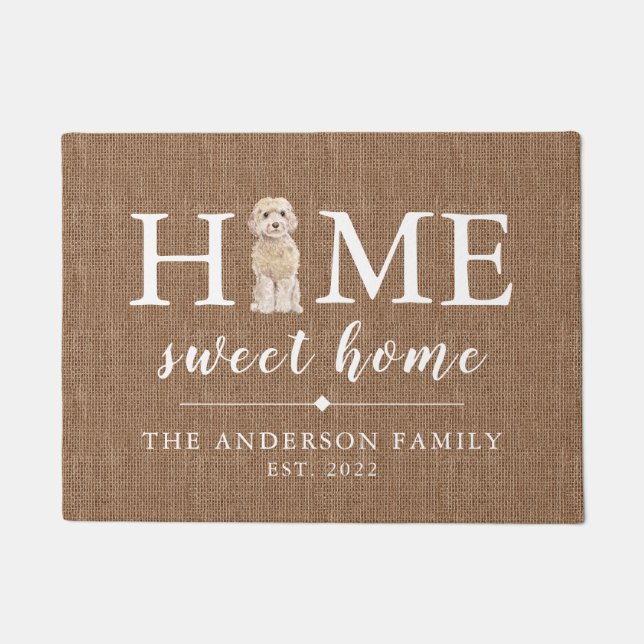 Tapete Champagne Cockapoo Casa Doormat (Frente)