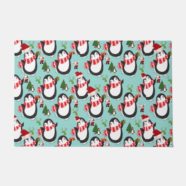 Tapete Chapéu da Porta de Natal, Pinguim (Frente)