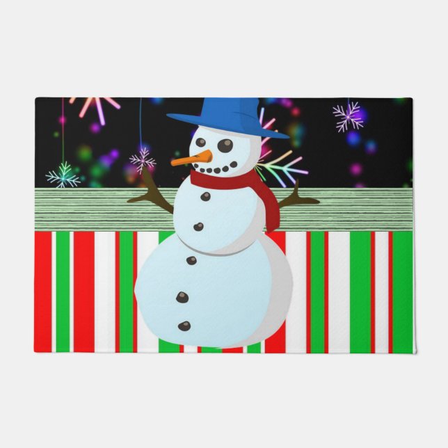 Tapete Chapéu da Porta de Natal, Snowman (Frente)