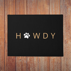 Tapete Chapéu de Boas-Vindas de Paw do Texas Howdy