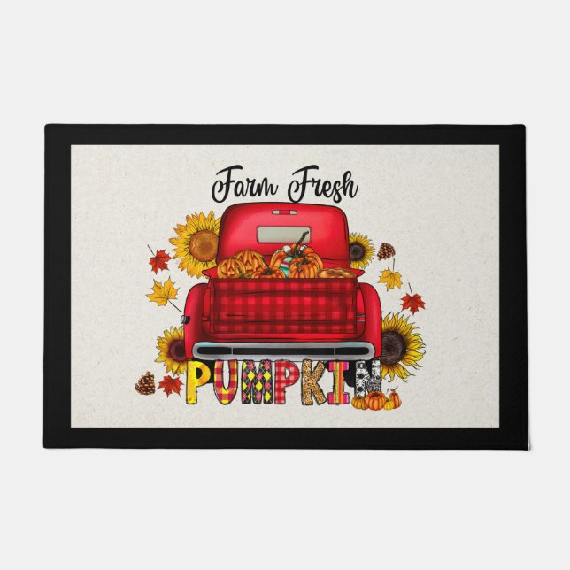 Tapete Chapéu de Portas de Fábrica do outono (Frente)