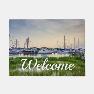 Tapete Charleston Harbor Boats Sunset - Porta-Boas-Vindas