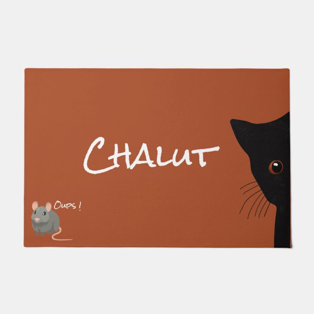 Tapete chat noir et souris (Frente)
