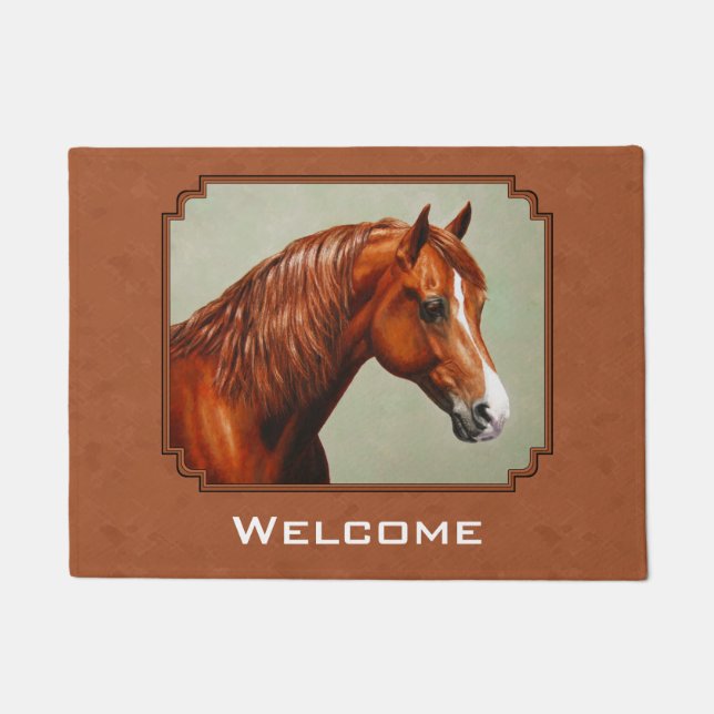 Tapete Chestnut Morgan Horse Rusty Red (Frente)