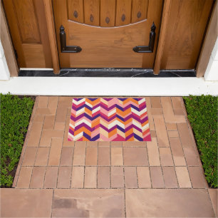 Tapete Chevron Magenta Blush Laranja