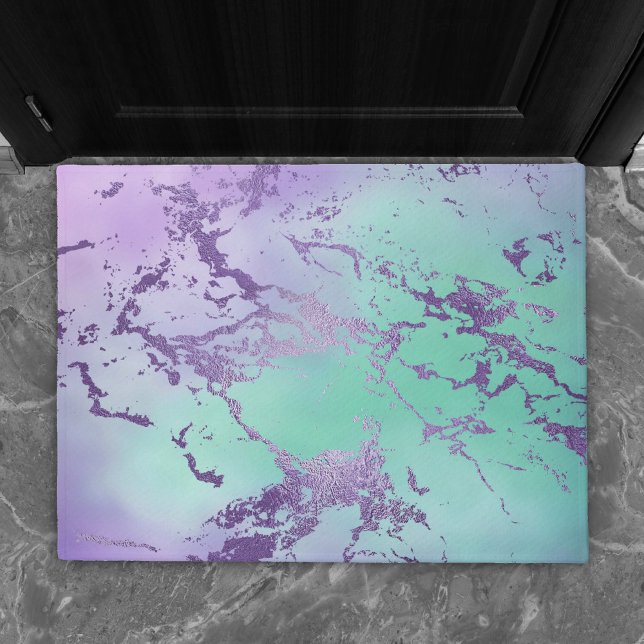 Tapete Chic Marble | Lavanda Roxo e Mint Verde (Criador carregado)