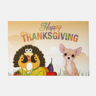 Tapete Chihuahua feliz de Thanksgivinmg