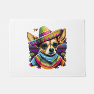 Tapete Chihuahua México Cinco de Mayo Cachorro Engraçado