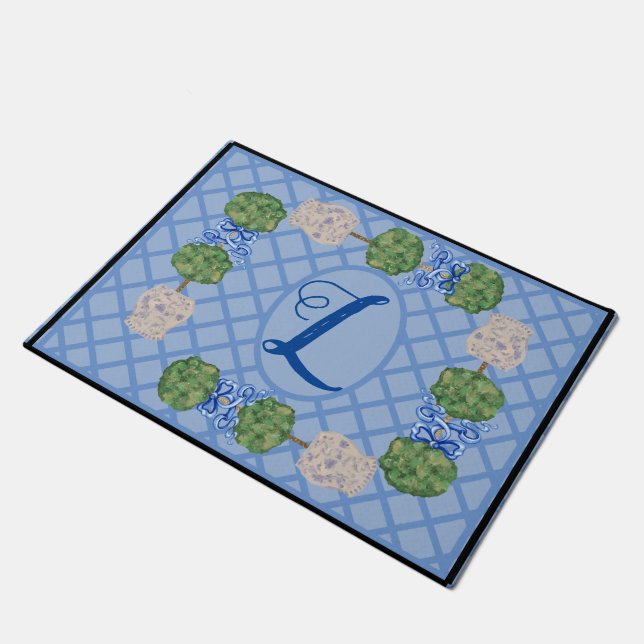 Tapete Chinoiserie Ginger Jar Jars Topiary Basket Calenda (Inclinado)