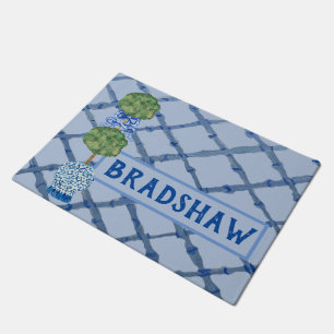 Tapete Chinoiserie pintada Jars Jar Doormat