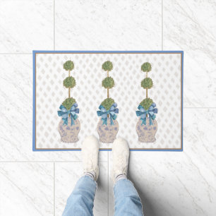 Tapete Chinoiserie Topiary Blue Ginger Jar Doormat