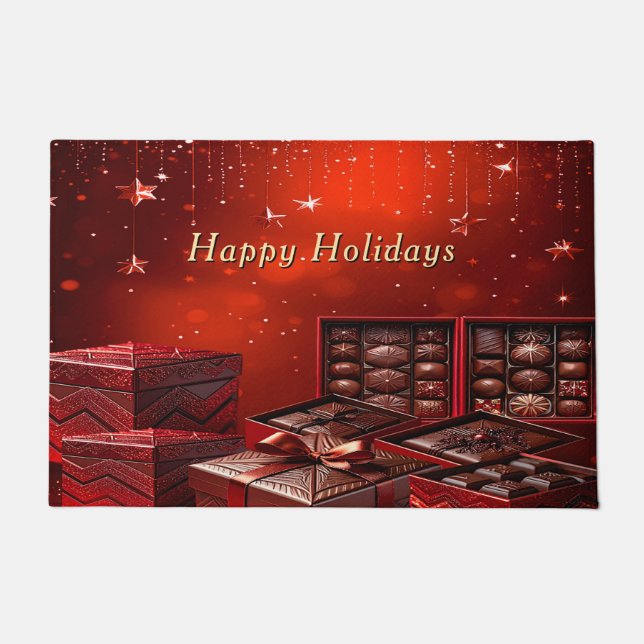 Tapete Chocolate Candy Holiday Doormat (Frente)