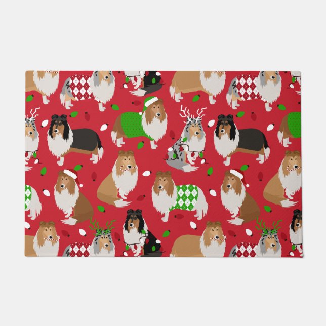 Tapete Christmas Rough Collie (Frente)