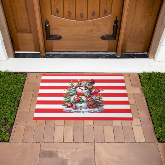 Tapete Christmas Snowman Door Mat (Ar livre)