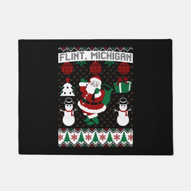 Tapete Christmas Ugly Sweater Flint Michigan (Frente)