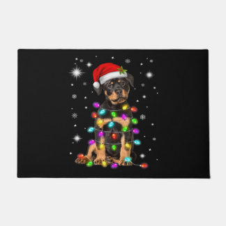 Tapete Christmas With Rottweiler Dog