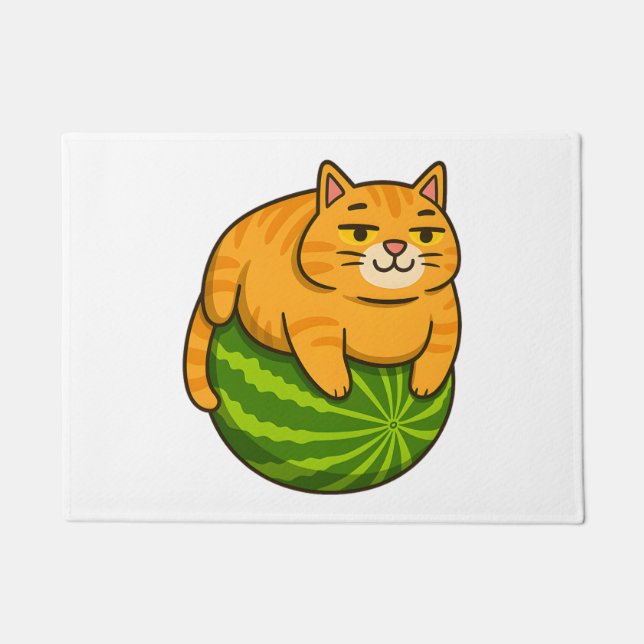 Tapete Chubby Cat na Camisa Memória de Melancia (Frente)