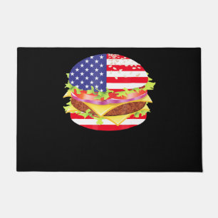 Tapete CHURRASCOS Hamburger USA Flag 4 De Julho De CHURR