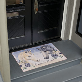 Tapete Cinza azul com nome personalizado das flores