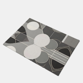 Tapete Cinza e Design Geométrico Branco com Linhas Círcul