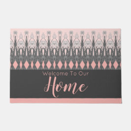 Tapete Cinza E Floral Rosa