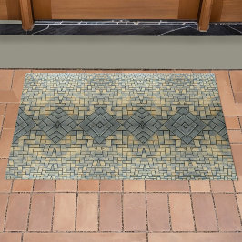 Tapete Cinza e tijolo de mosaico amarelo