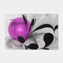 Cinza Negra abstrato com Fratura Magenta