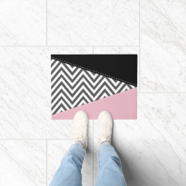 Tapete Cinza Zigzag, Cinza Chevron, Zigzag Patterno, Rosa