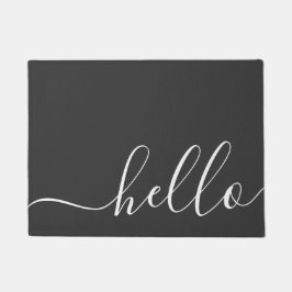 Tapete cinzas de caligrafia moderna e olá branca