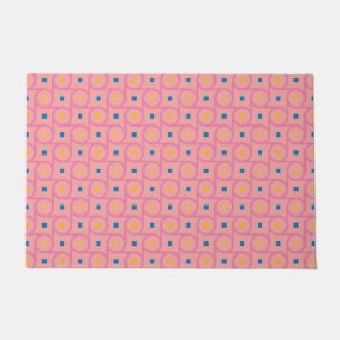 Tapete Círculo de Bloqueio Moderno Rosa