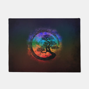Tapete Círculo Enso Zen e Nebulosa da Árvore Bonsai
