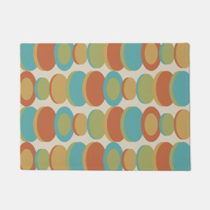 Tapete Círculos de Abstrato de Arte Retroativa Multicolor