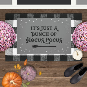 Tapete Citação de Halloween em Cinza e Preto Hocus Pocus