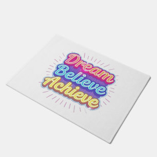 Tapete Citação motivacional de néon 'Sonhe, acredite, alc