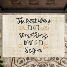 Tapete Citação Motivacional No Burlap Russo