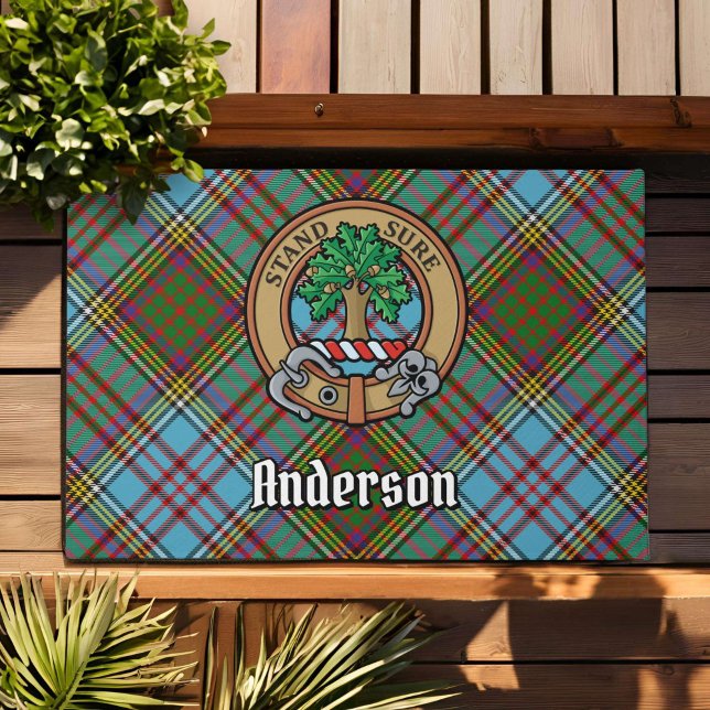 Tapete Clan Anderson Crest sobre Tartan (Criador carregado)