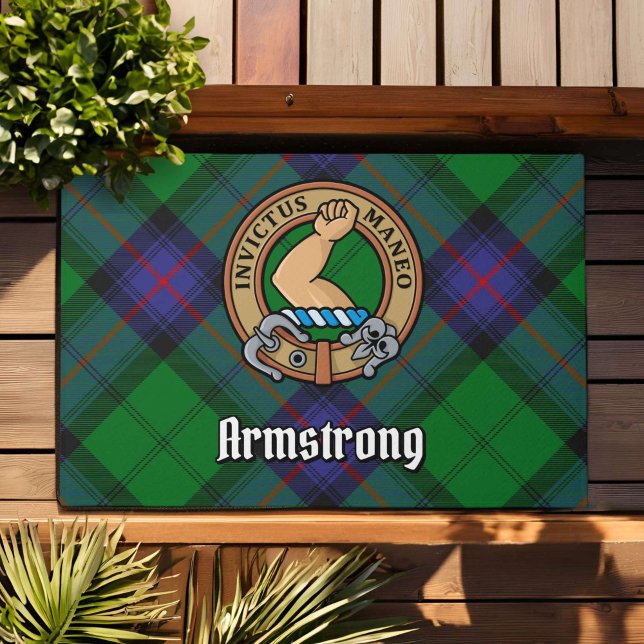 Tapete Clan Armstrong Crest sobre Tartan (Criador carregado)