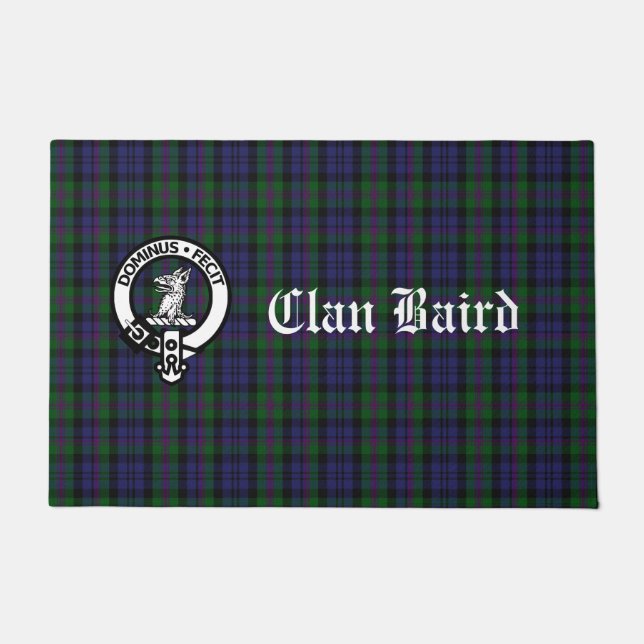 Tapete Clan Baird Crest Tartan Personalizável (Frente)