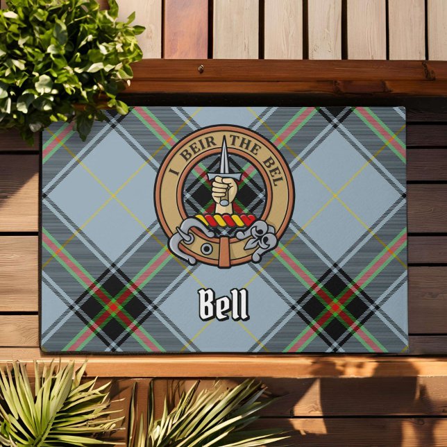 Tapete Clan Bell Crest sobre Tartan (Criador carregado)