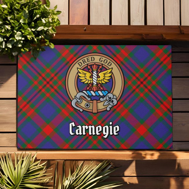 Tapete Clan Carnegie Crest sobre Tartan (Criador carregado)