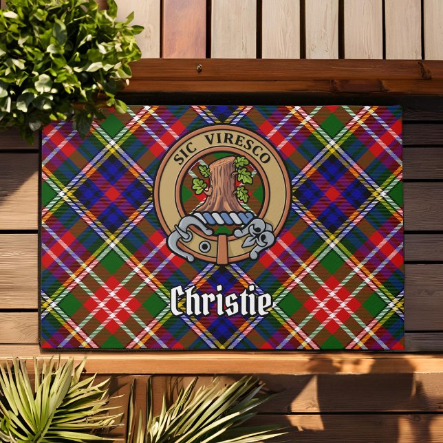 Tapete Clan Christie Crest over Tartan (Criador carregado)