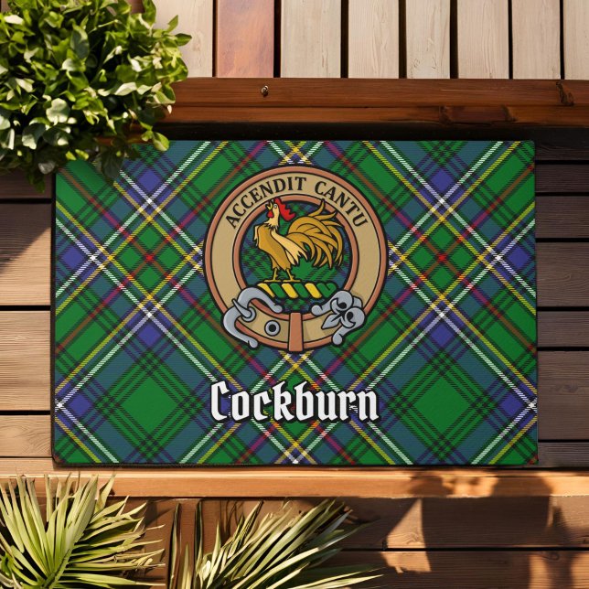 Tapete Clan Cockburn Crest sobre Tartan (Criador carregado)