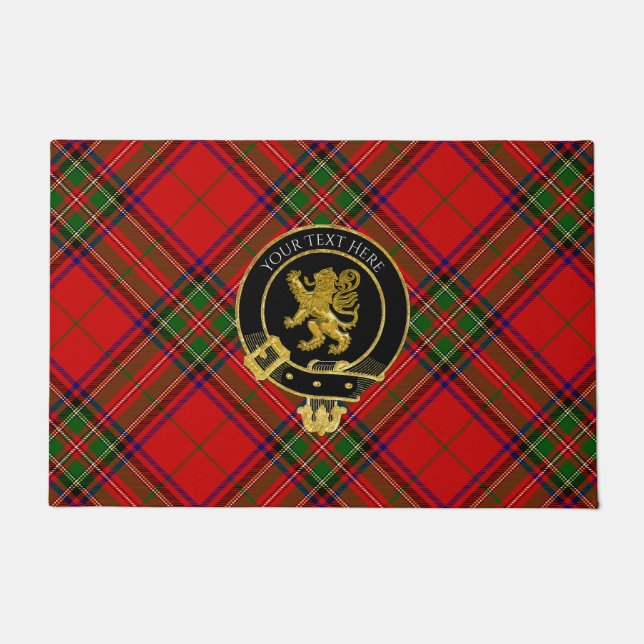 Tapete Clan Crest Lion Tartan Doormat (Frente)