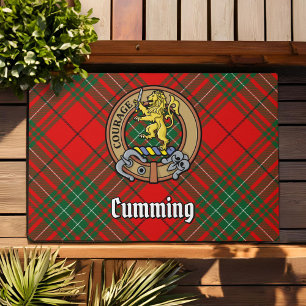 Tapete Clan Cumming Crest sobre Tartan