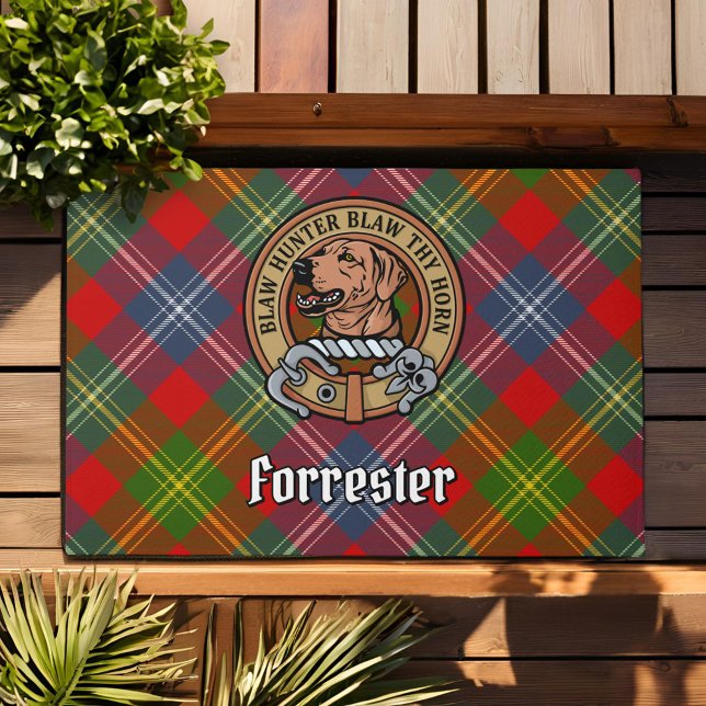 Tapete Clan Forrester Crest sobre Tartan (Criador carregado)