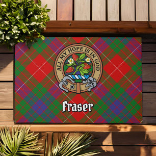 Tapete Clan Fraser Crest sobre Tartan