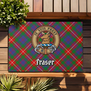 Tapete Clan Fraser do Lovat Crest sobre Tartan