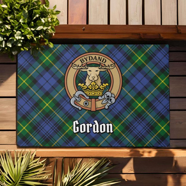 Tapete Clan Gordon Crest sobre Tartan (Criador carregado)