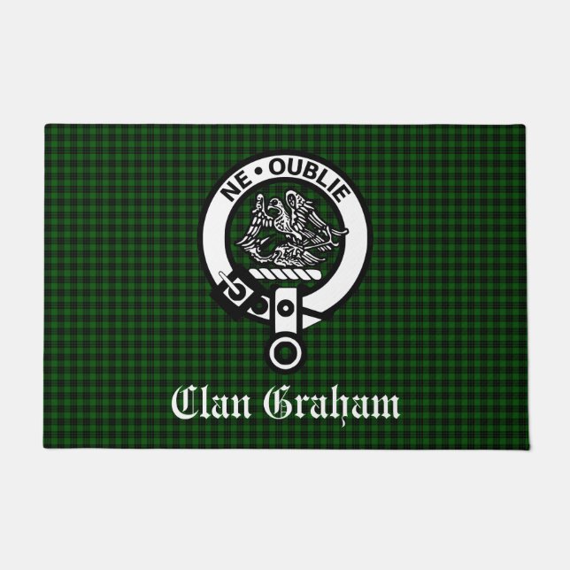 Tapete Clan Graham Crest & Tartan Front (Frente)