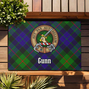 Tapete Clan Gunn Crest sobre Tartan
